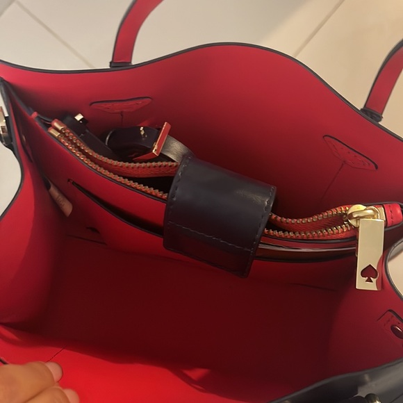 Kate spade leather blue and red handbag - Picture 2 of 6